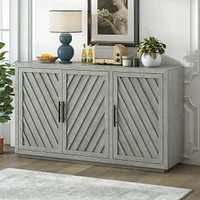 Streamdale Furniture Large Retro Sideboard with Adjustable Shelves & Handles