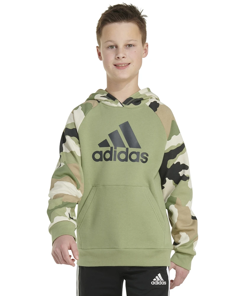 adidas Big Boys Camo Colorblocked Pullover Hoodie