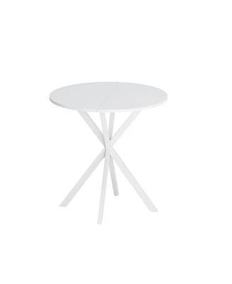 Simplie Fun 31.5" Modern Cross Leg Round Dining Table