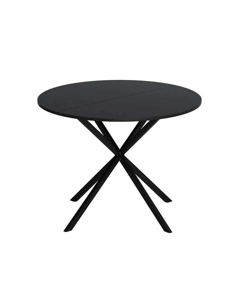 Simplie Fun 42.13" Modern Cross Leg Round Dining Table