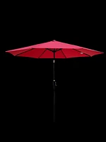 10FT Outdoor Patio Umbrella, Red, Tilt, Crank
