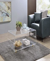 Fox Hill Trading Steven 39" Waterfall Acrylic Coffee Table