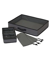 Household Essentials Tabletop Storage Box Windowed Lid and Front Handle