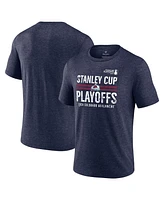 Fanatics Men's Navy Colorado Avalanche 2024 Stanley Cup Playoffs Crossbar Tri-Blend T-Shirt