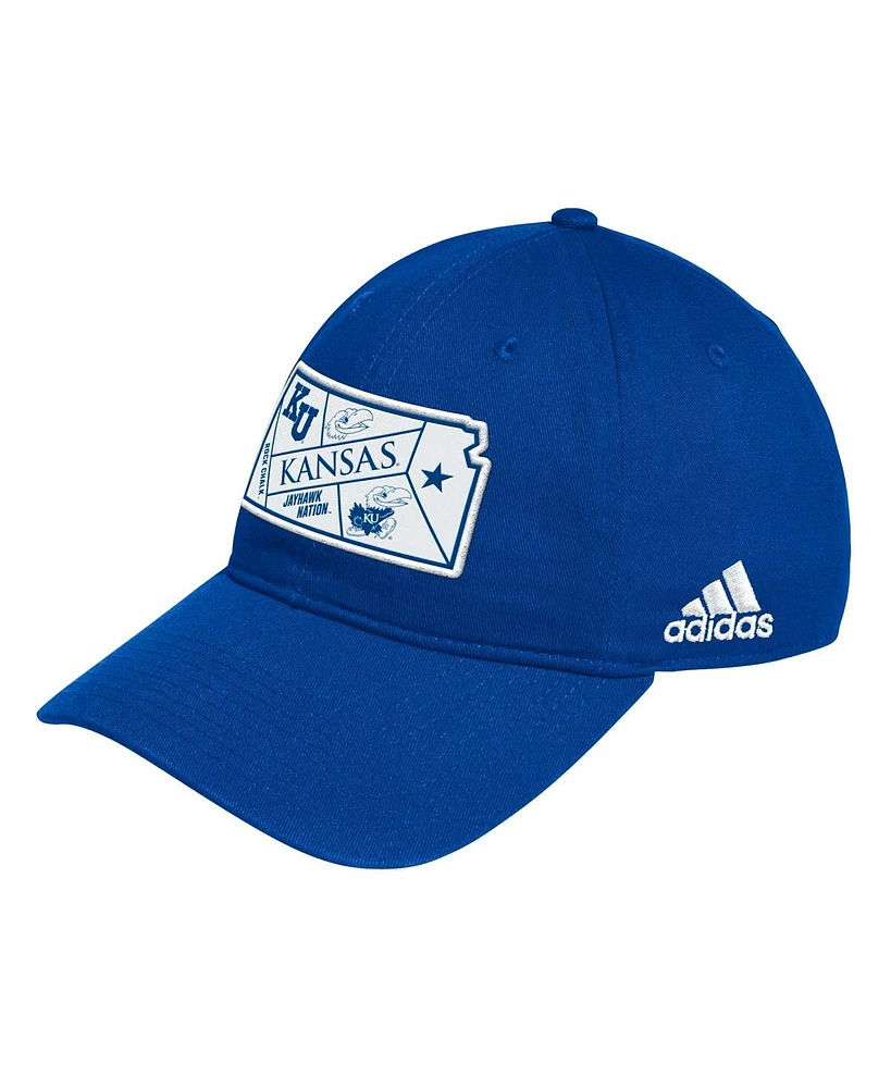 Adidas Men's Royal Kansas Jayhawks State Slouch Adjustable Hat