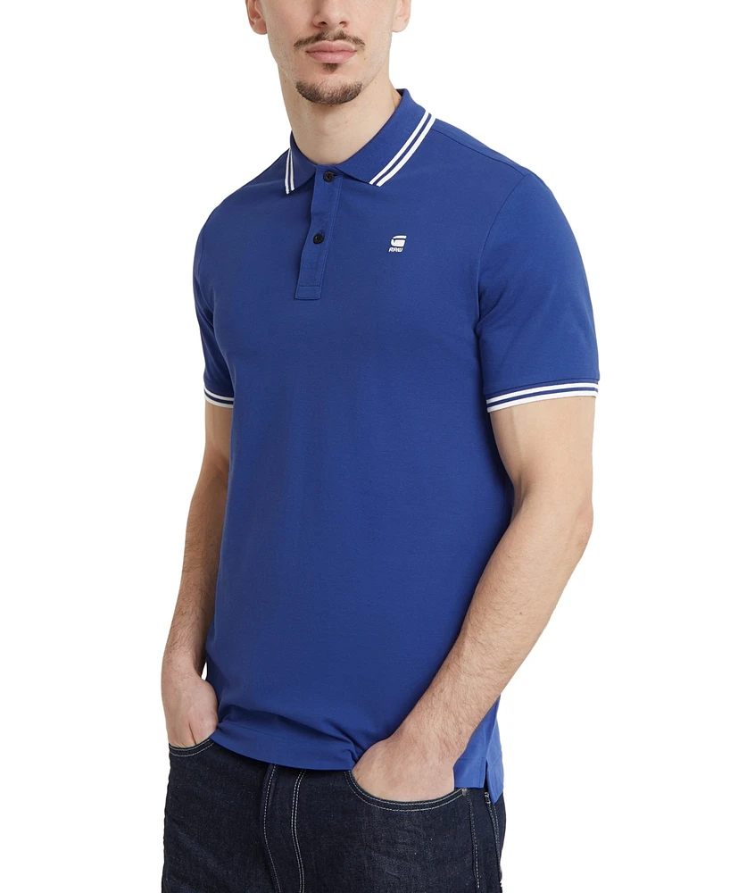 G-Star Raw Men's Dunda Slim-Fit Tipped Polo Shirt