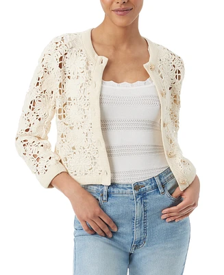 Sam Edelman Women's Ramona Cotton Open-Knit Jacket