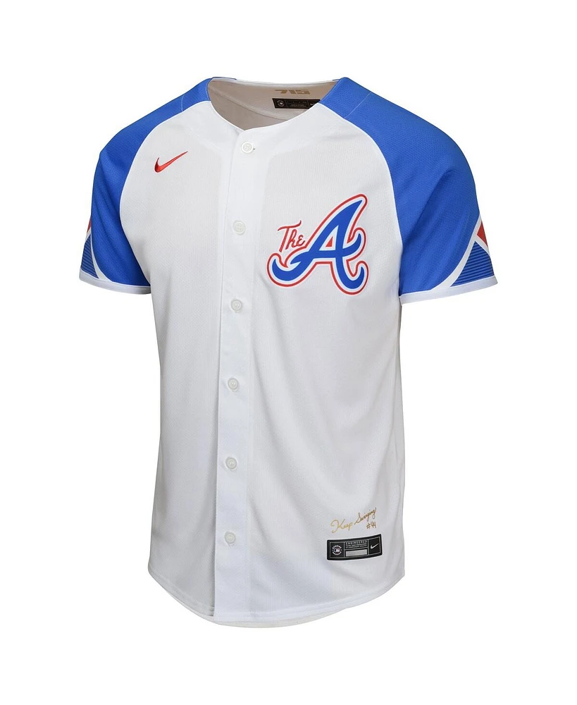 Nike Big Boys and Girls White Atlanta Braves City Connect Limited Jersey