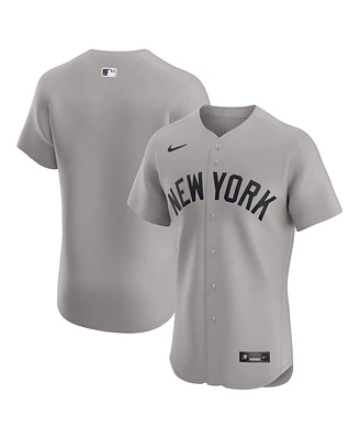 Nike Men's Gray New York Yankees Road Elite Jersey