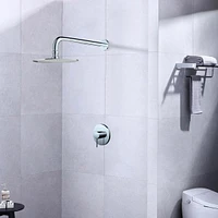 Wall Mounted Shower Faucet In Chrome(Valve Included)