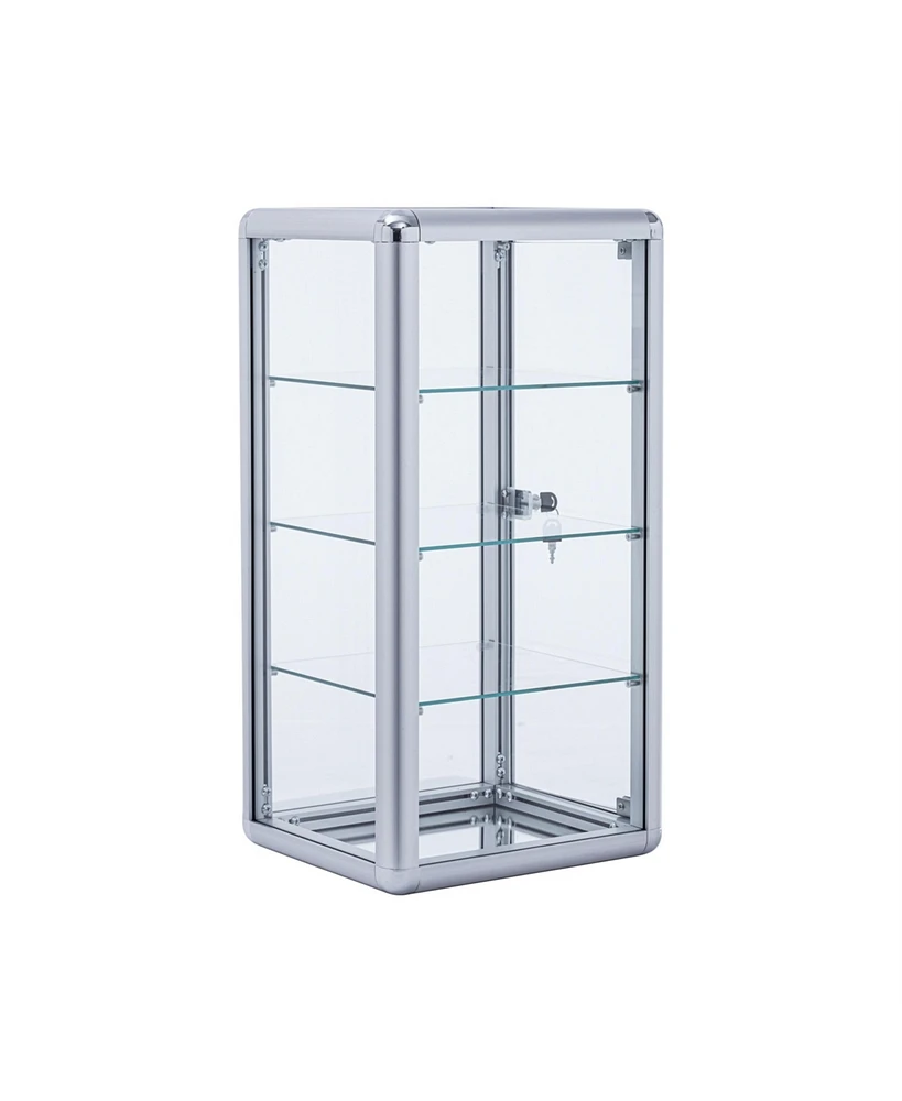 Streamdale Furniture Sliding Glass Door Showcase with Lock