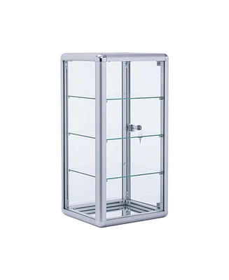 Streamdale Furniture Sliding Glass Door Showcase with Lock