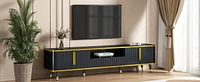 85" Tv Stand with Open Storage, Cabinets & Drawers