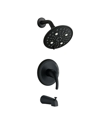 Streamdale Furniture Single Handle 5-Functions Shower Head Set With Tub Spout (Valve Included)