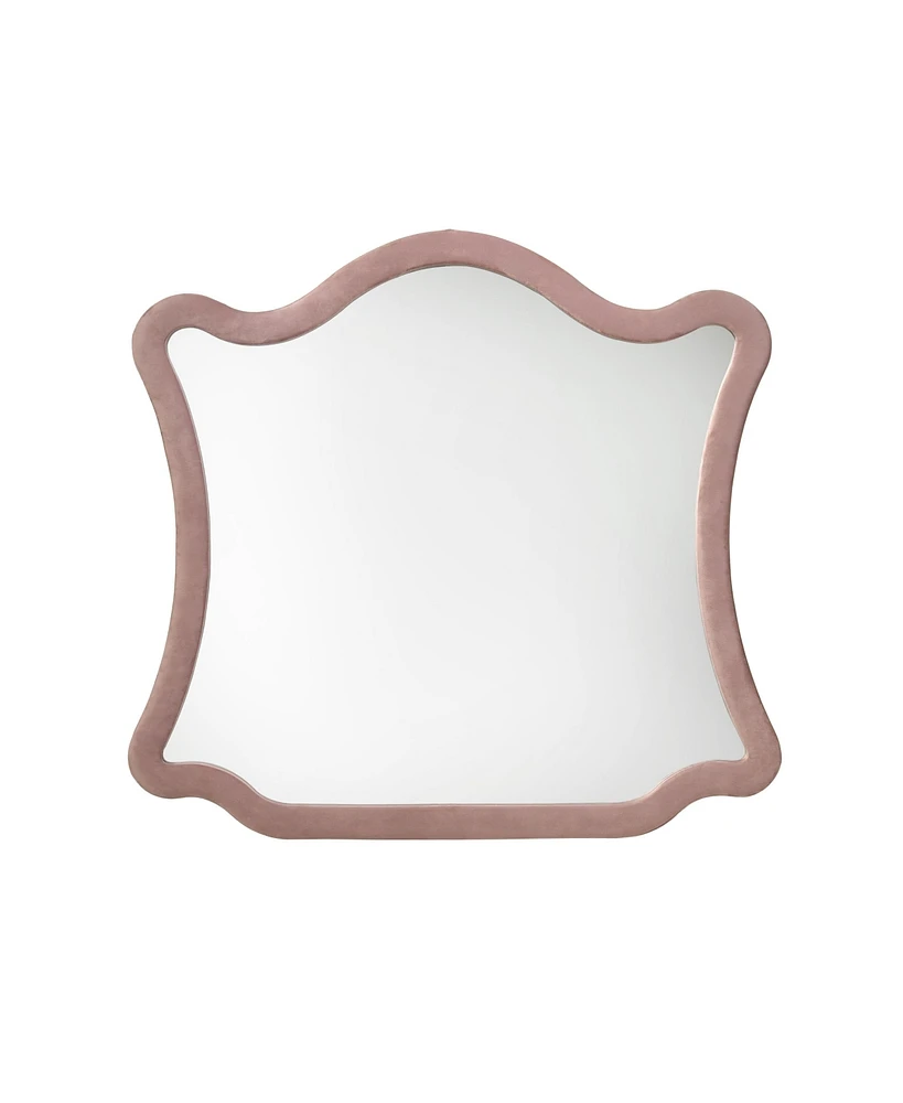 Streamdale Furniture Salonia Mirror, Pink Velvet