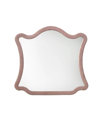 Streamdale Furniture Salonia Mirror, Pink Velvet