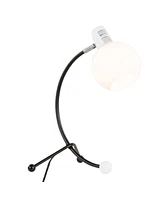 Streamdale Furniture Eileen Contemporary Task Lamp Metal and White Plastic Shade by LumiSource