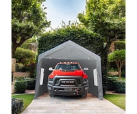 12x20 Feet Heavy Duty Outdoor Portable Garage Ventilated Canopy Carports Car Shelter