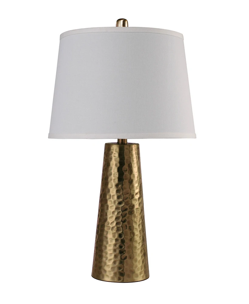 Streamdale Furniture 25"H A.b. Leaf Hammered Table Lamp (1 Piece)