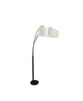 Streamdale Furniture 81"H Espresso Triple Shade Floor Lamp