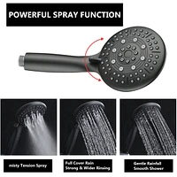 Classic High Pressure Single Handle 7 Function Rain Shower Head With Handheld Shower With Tub Spout