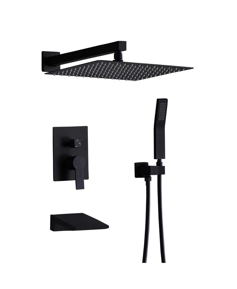 Streamdale Furniture 12 Inch Shower System With Handheld Shower Head