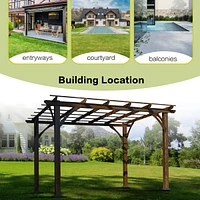 Streamdale Furniture Strong Cedar Pergola with Wind Security