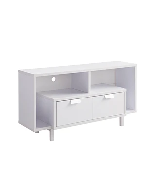 Simplie Fun Tv Stand White for Home or Office Use