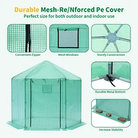 Hexagonal Reinforced Walk-In Greenhouse