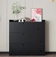 3-Drawer Shoe Cabinet & Seat Organizer
