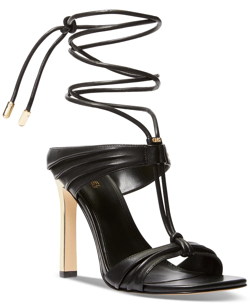 Michael Kors Women's Mmk Gabriellea Ankle Tie High Dress Sandals