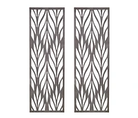 Florian Grey Laser Cut Wood 2-Piece Panel Wall Decor Set