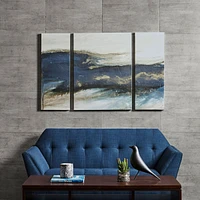 Streamdale Furniture Rolling Waves Triptych 3-Piece Canvas Wall Art Set