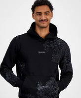 Guess Men's Long Sleeve Embroidered Abstract Pattern Hoodie