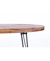 Streamdale Furniture Oval Natural Reclaimed Wood Foldable Cocktail Table For Your Living Room