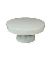 Simplie Fun Premium Oval White Wooden Coffee Table