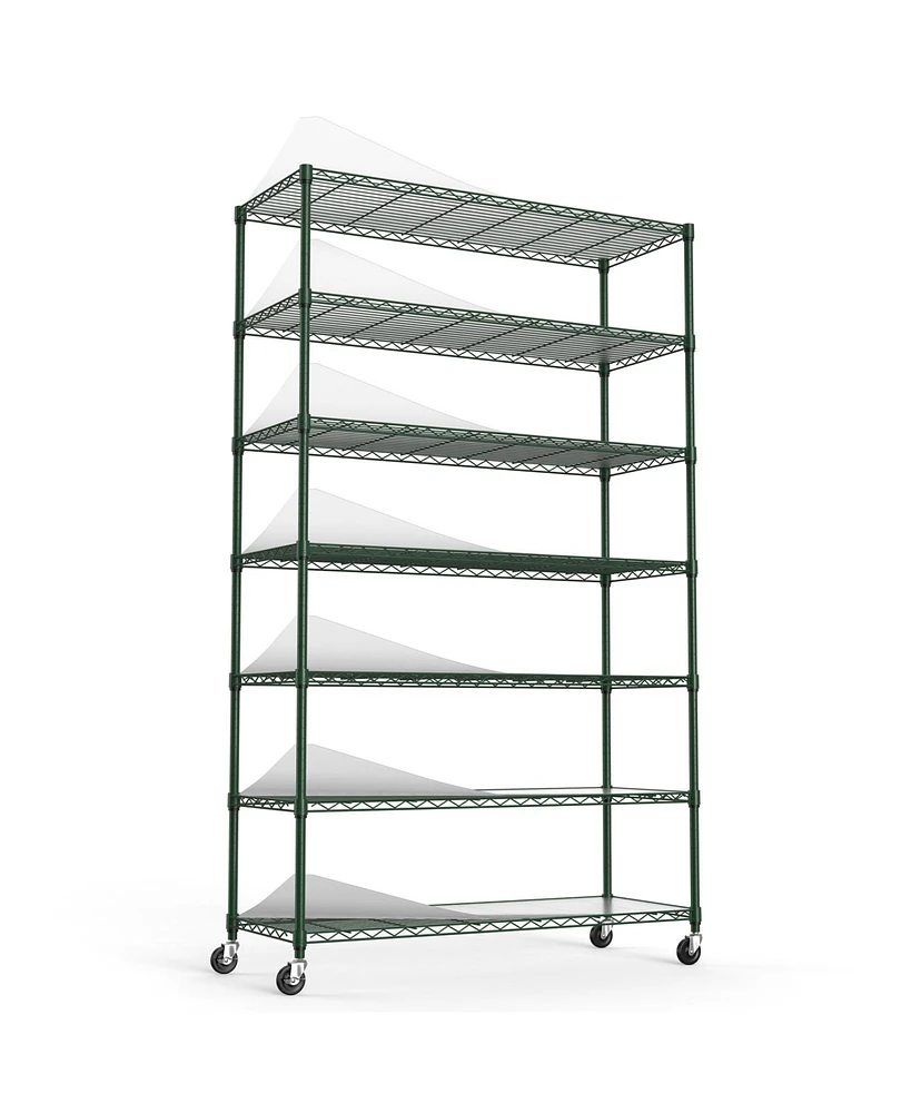 Simplie Fun Lbs Nsf Wire Shelving Unit with Wheels