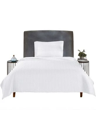 4 Piece Classic Stripe Full 100 Cotton Full Size Deep Pocket Sheet Set Includes 1 Top Sheet 84 W X 96 L 1 Fitted Sheet 54 W X 76 L 14 Deep Pocket 2 Standard Size Pillowcases 21 W X 27 L.