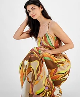 Sam Edelman Women's Printed Palm Sleeveless A-Line Dress