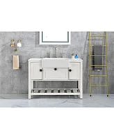 24" L X 19" W With White Sink Vanity Sinks Farmhouse/Apron Front