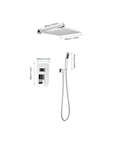 Luxury Wall-Mounted Rain Mixer Shower Set