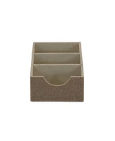 Household Essentials Organizer Tray Accessory Sturdy Drawer with Fabric Covering and Three Compartments