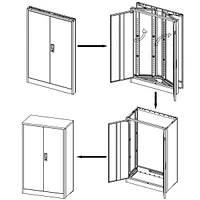 Lockable Metal Storage Cabinet with Adjustable Shelf