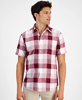 Sun + Stone Men's Burke Regular-Fit Check Button-Down Shirt, Created for Macy's