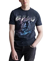 Buffalo David Bitton Men's Tizoc Short Sleeve Black Graphic T-Shirt