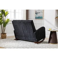 Streamdale Furniture Rocking Chair Upholstered Mid Century Modern Rocker Oversized Wingback Armchair For Living Room