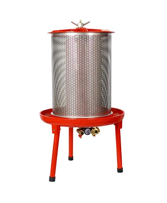 Simplie Fun Hydraulic Fruit Wine Apple Press 5.3Gallon/20L - Stainless Steel For Wine Cider Making