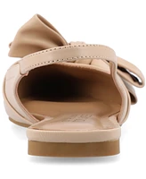 Journee Collection Women's Sabbrina Bow Sling Back Pointed Toe Flats
