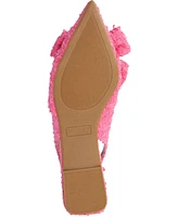 Journee Collection Women's Sabbrina Bow Sling Back Pointed Toe Flats