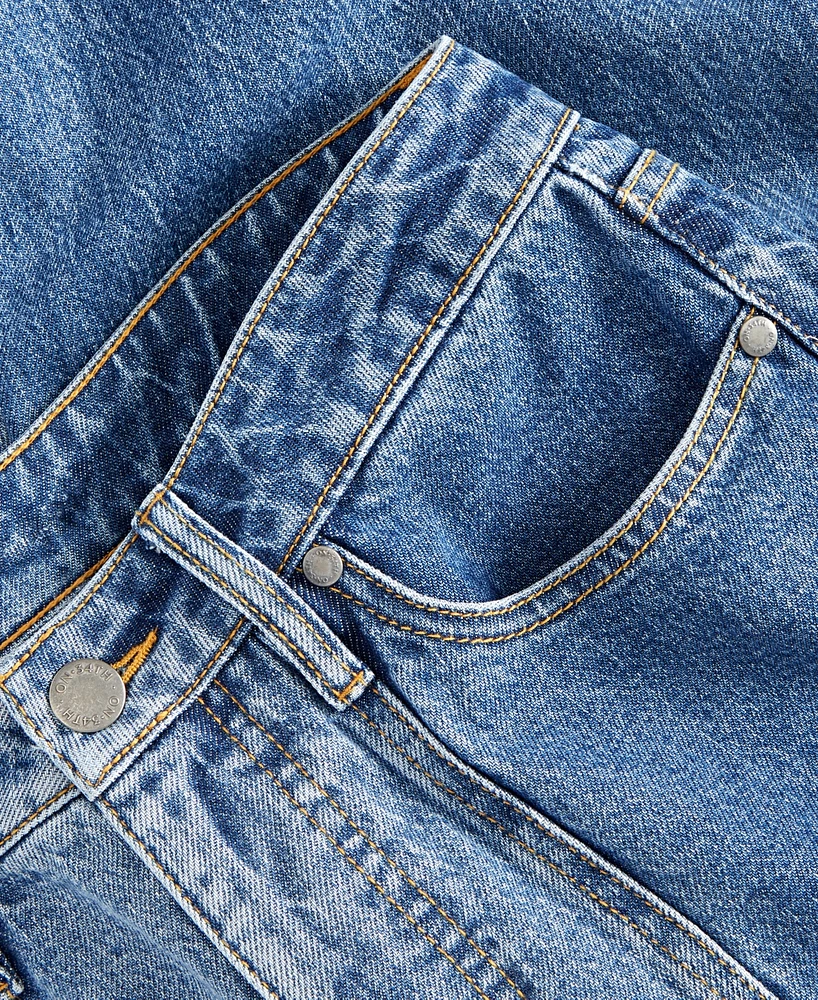 On 34th Women's Two-Tone Straight-Leg Jeans, Created for Macy's
